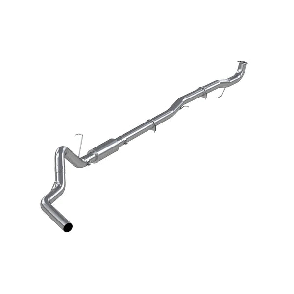 4" Down Pipe Back, Race System, without bungs, with muffler, AL, 2015.5-2016 Chevy/GMC 2500/3500 HD