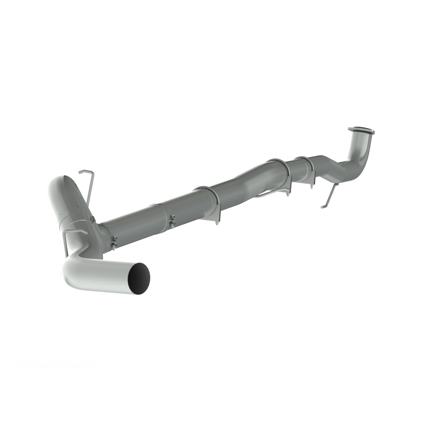 5" Down Pipe Back, Race System, without bungs, without muffler, AL, 2015.5-2016 Chevy/GMC 2500/3500 HD