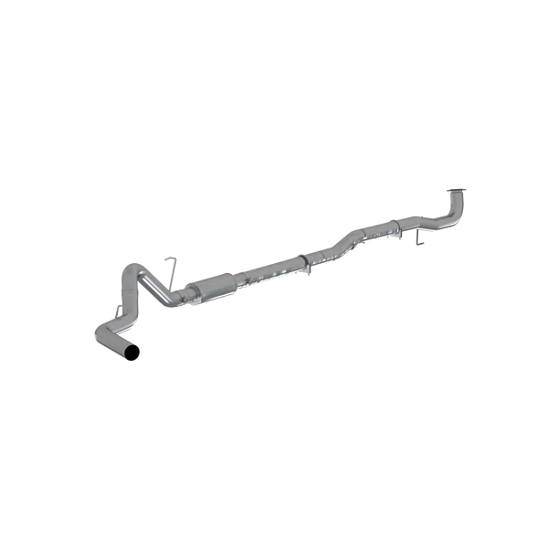 4" Down Pipe Back, Race System, without bungs, with muffler, AL, 2017-2023 Chevy/GMC 2500/3500 HD Duramax L5P