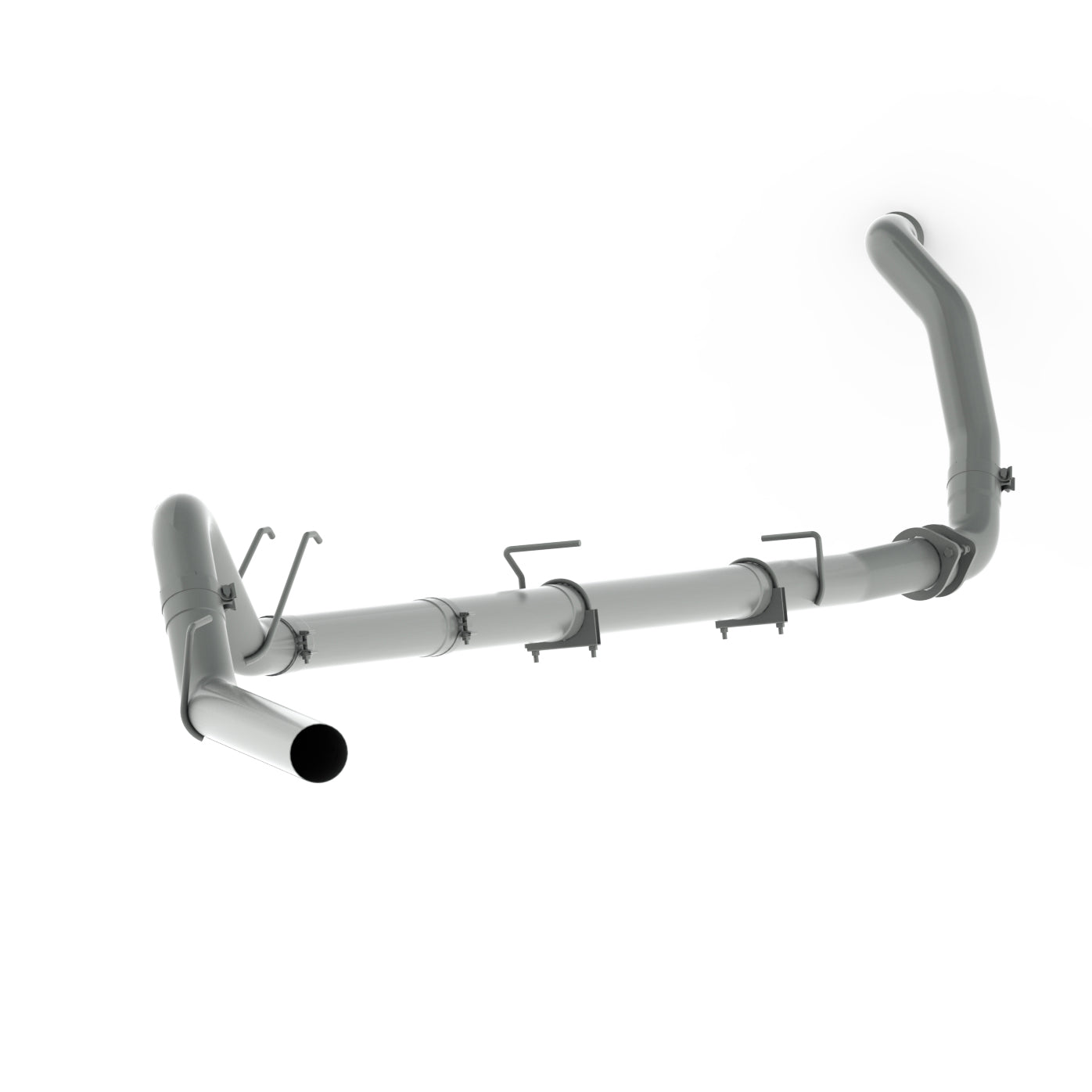 4" Turbo Back, Race System, without bungs, without muffler, - PLM Series, 2008-2010 Ford F250/350/450 6.4L
