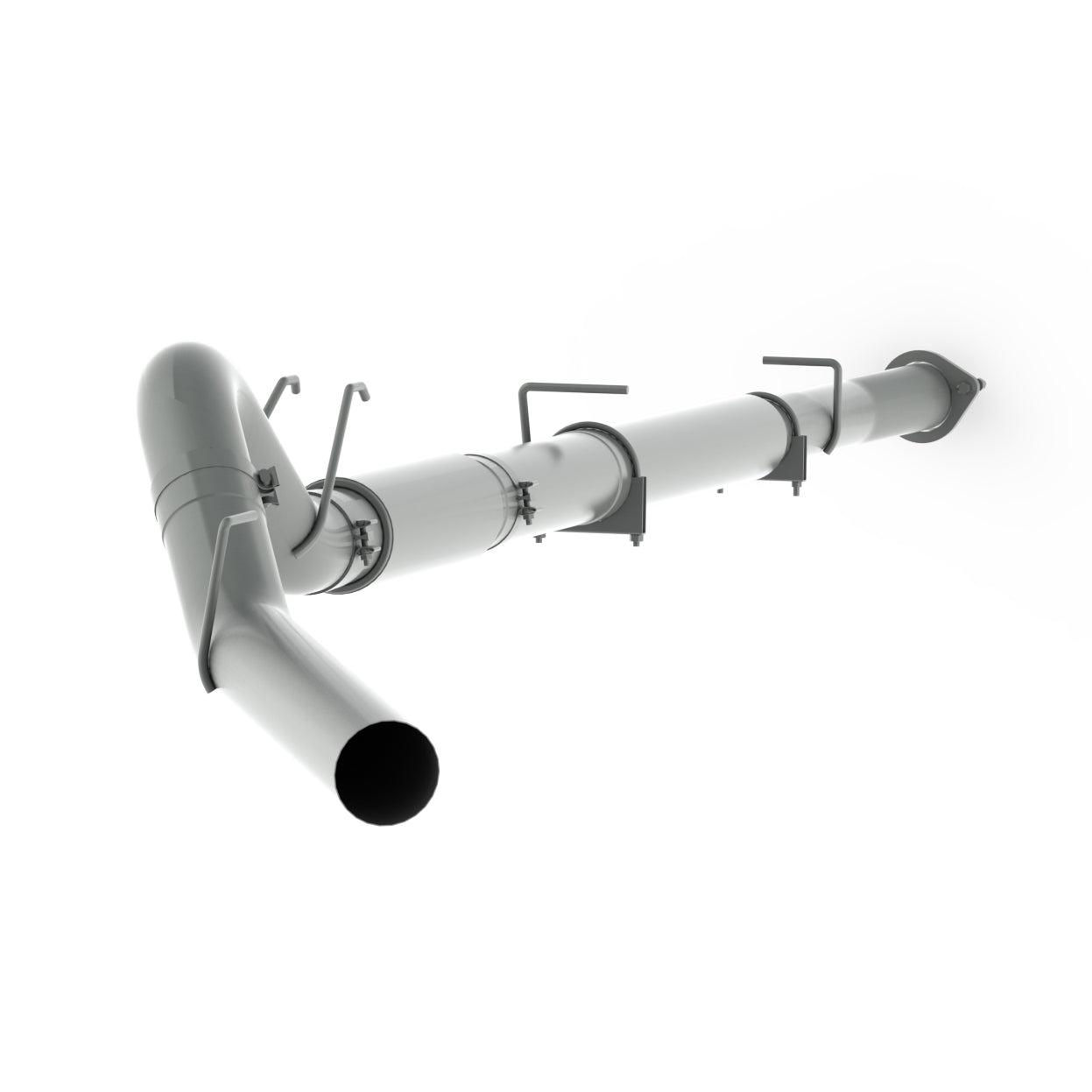 5" Down Pipe Back, Race System, without bungs, with muffler, - P Series, 2008-2010 Ford F250/350/450 6.4L