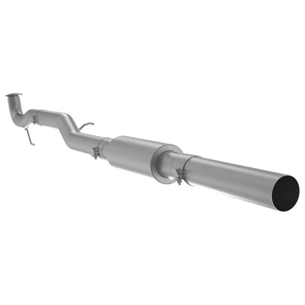 4" Race Pipe without bungs, with muffler, AL, 2015.5-2016 Chevy/GMC 2500/3500 HD