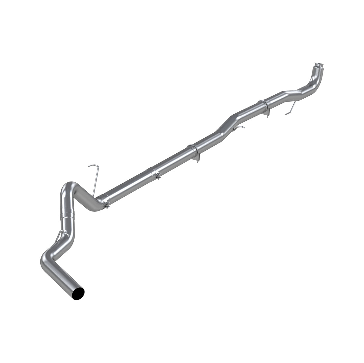 4" Down Pipe Back, Race System, without bungs, without muffler, AL, 2011-2015 Chevy/GMC 2500/3500 HD