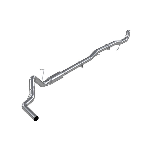 4" Down Pipe Back, Race System, without bungs, with muffler, AL, 2011-2015 Chevy/GMC 2500/3500 HD