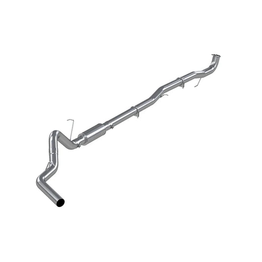 4" Down Pipe Back, Race System, without bungs, with muffler, AL, 2015.5-2016 Chevy/GMC 2500/3500 HD