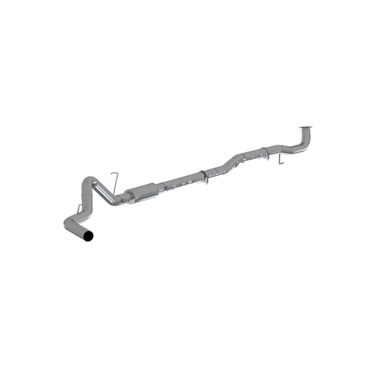 4" Down Pipe Back, Race System, without bungs, with muffler, AL, 2017-2023 Chevy/GMC 2500/3500 HD Duramax L5P