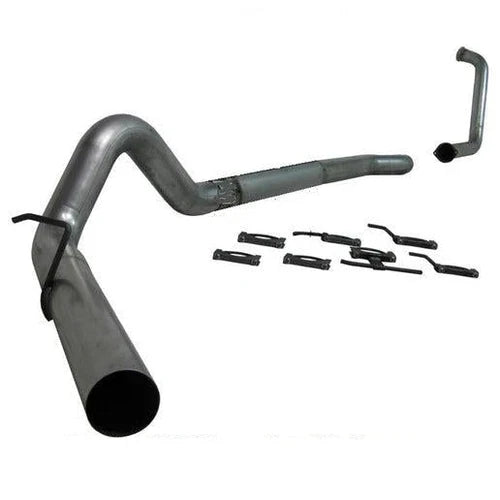 4" Down Pipe Back, Race System, without bungs, without muffler, 409 SS, 2017-2023 Chevy/GMC 2500/3500 HD Duramax L5P