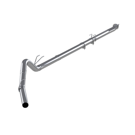 4" Down Pipe Back, Race System, without bungs, without muffler, - SLM Series, 2011-2016 Ford F250/350/450 6.7L