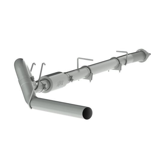 4" Down Pipe Back, Race System, without bungs, with muffler - P Series, 2008-2010 Ford F250/350/450 6.4L