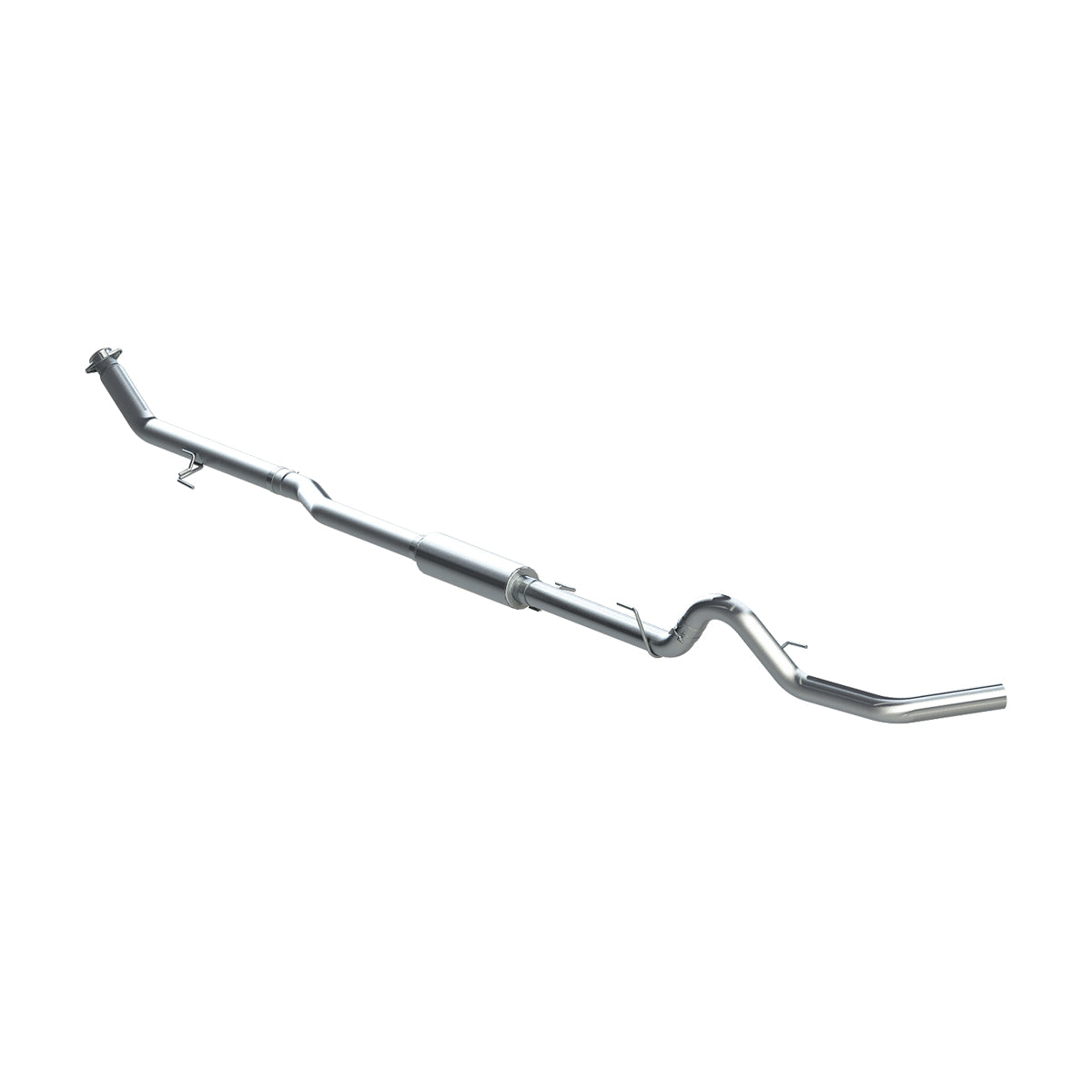 3.5 " Tubo Back, Race System, no bungs, with muffler, AL, 2018-2019 Ford F-150 3.0L POWERSTROKE