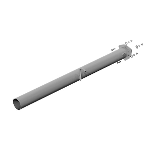 4" Race Pipe, without bungs, AL, 2007-2012 RAM 2500/3500 6.7L