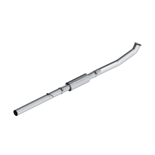 4" Race Pipe, without bungs, with muffler, AL, 2007.5-2012 RAM 2500/3500 6.7L