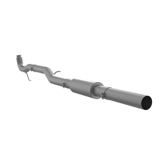 4" Race Pipe without bungs, with muffler, AL, 2011-2015 Chevy/GMC 2500/3500 HD